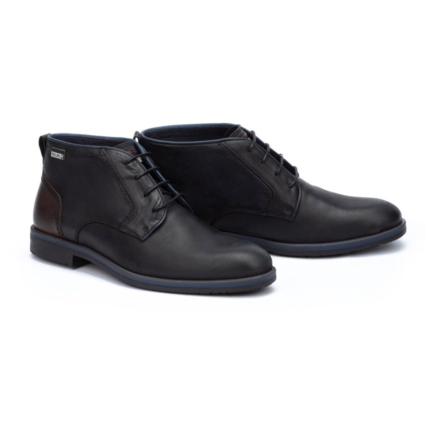 Men's Pikolinos LEON Ankle Boots Black | NZ Y735A19